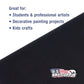 10 X 10 Inch Black Professional Art Canvas Board Panels 6 Pack - 8 Ounce Heavyweight Cotton Acid Free Canvases for Painting Acrylics and Watercolor (1 Case of 6 Single Canvas Painting Panels)