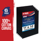 11 X 14 Inch Black Professional Art Canvas Board Panels 6 Pack - 8 Ounce Heavyweight Cotton Acid Free Canvases for Painting Acrylics and Watercolor (1 Case of 6 Single Canvas Painting Panels)