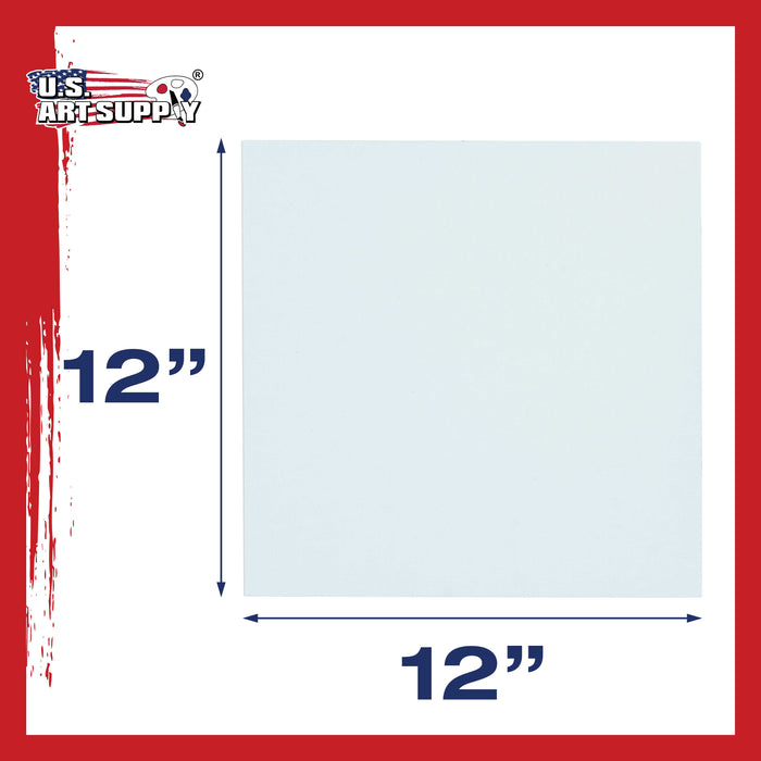 12" x 12" Professional Artist Quality Acid Free Canvas Panel Boards for Painting 12-Pack