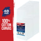 12 X 16 Inch Professional Art Canvas Board Panels 48 Pack - 8 Ounce Heavyweight Cotton Acid Free Canvases for Painting Acrylics and Watercolor (1 Case of 48 Single Canvas Painting Panels)