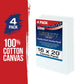 16 X 20 Inch Professional Art Canvas Board Panels 4 Pack - 8 Ounce Heavyweight Cotton Acid Free Canvases for Painting Acrylics and Watercolor (1 Case of 4 Single Canvas Painting Panels)