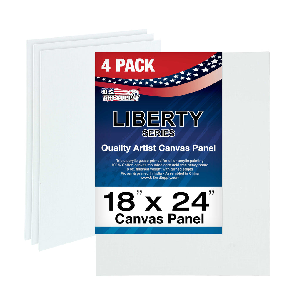 18" x 24" Professional Artist Quality Acid Free Canvas Panel Boards for Painting 4-Pack