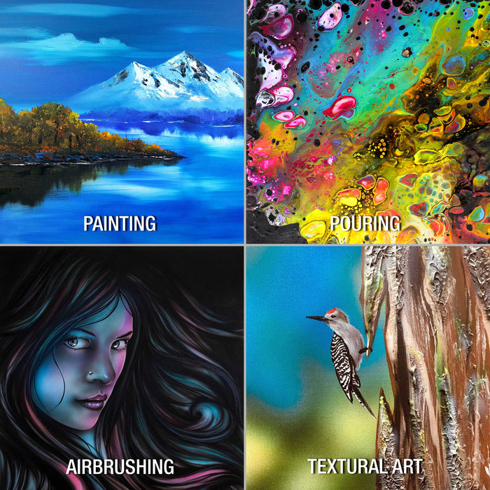18 X 24 Inch Professional Art Canvas Board Panels 4 Pack - 8 Ounce Heavyweight Cotton Acid Free Canvases for Painting Acrylics and Watercolor (1 Case of 4 Single Canvas Painting Panels)
