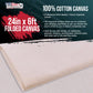 7-Ounce Unprimed Canvas Roll, 24" Wide x 6' Long (2 Yards) - 100% Cotton, Woven, Acid-Free - Unstretched Canvas Rolls for Painting, Murals, & DIY Crafts
