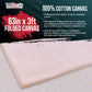 10-Ounce Unprimed Canvas Roll, 63" Wide x 3' Long (1 Yard) - 100% Cotton, Woven, Acid-Free - Unstretched Canvas Rolls for Painting, Murals, & DIY Crafts