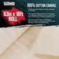 10-Ounce Unprimed Canvas Roll, 63" Wide x 18' Long (6 Yards) - 100% Cotton, Woven, Acid-Free - Unstretched Canvas Rolls for Painting, Murals, & DIY Crafts
