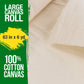 7-Ounce Unprimed Canvas Roll, 63" Wide x 18' Long (6 Yards) - 100% Cotton, Woven, Acid-Free - Unstretched Canvas Rolls for Painting, Murals, & DIY Crafts