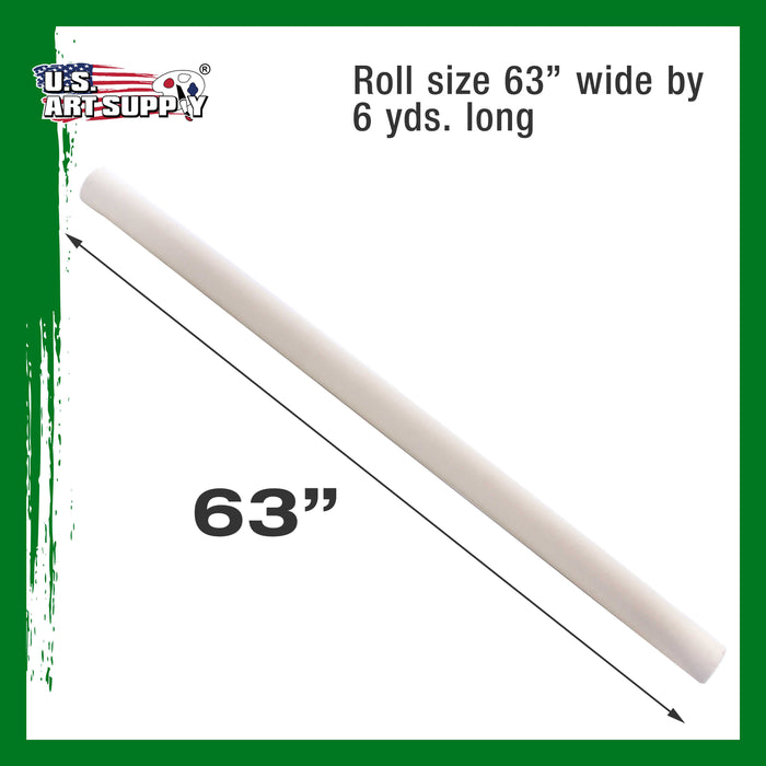 7-Ounce Unprimed Canvas Roll, 63" Wide x 18' Long (6 Yards) - 100% Cotton, Woven, Acid-Free - Unstretched Canvas Rolls for Painting, Murals, & DIY Crafts