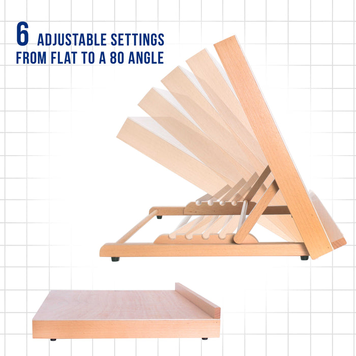 Large 18-1/2" Wide x 14-1/8" (A3) Tall Artist Adjustable Wood Drawing Sketching Board