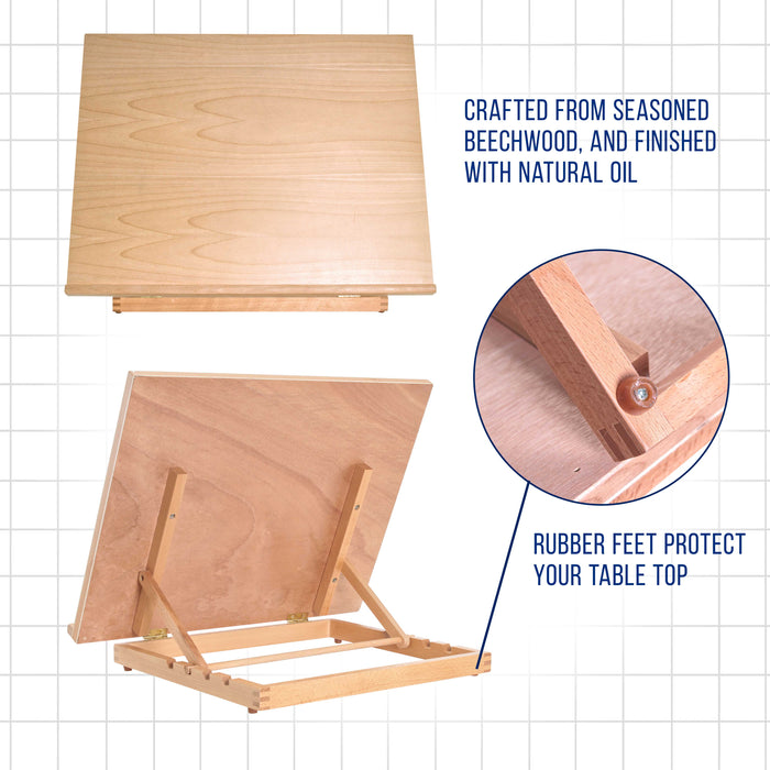 5-Position Adjustable Wood Artist Drawing & Sketching Board