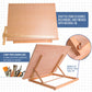 X-Large 26" x 21" Wooden Drawing Board, Adjustable Table Top Easel for Painting and Drawing - Drafting Board with T-Square, Pencil Ledge