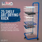 25 Shelf Art Drying Rack for Classrooms and Studios - Mobile Wheels, Wall Mountable, 25 Removable Shelves - Stack Store Artwork