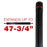 Black Telescoping Drafting Tube: Diameter: 4-7/8 inch OD, 4-1/2" ID, Length: 30-1/4 to 47-3/4 inches