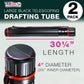 Black Telescoping Drafting Tube (Pack of 2) - 4" Outside/3-3/4" Inside Diameter, Expands 30-1/4" to 52", Durable Protection with Shoulder Strap - Ideal for Posters, Blueprints, Art
