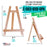 8" x 8" Stretched Canvas with 10.5" Tabletop Display Stand A-Frame Artist Easel Kit (Pack of 6) - Beechwood Tripod, Kids Students Painting Party