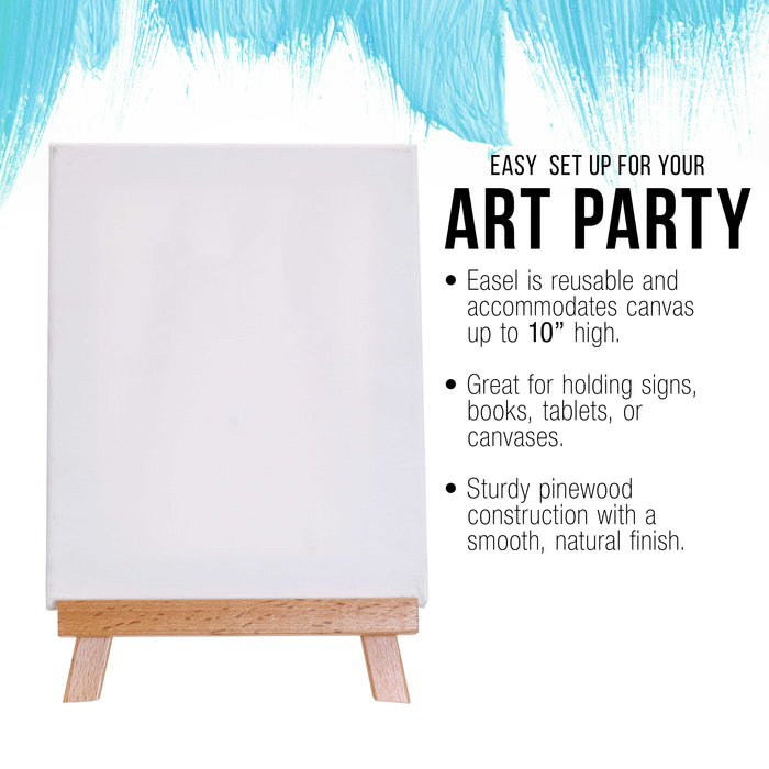 10.5" Small Wooden Tabletop Easel for Painting and Display Stand - A-Frame Table Top Easel, Canvas Holder