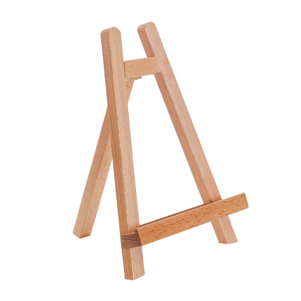 10.5" Small Tabletop Display Stand A-Frame Artist Easel - Beechwood Tripod, Kids Student Classroom School Painting Party Table Desktop Easel, Portable
