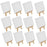5" x 5" Stretched Canvas with 8" High Small Natural Wooden Easel (12 Pack), A-Frame Canvas Stand Tripod, Small Painting Easels - Tabletop Easel for Painting, Canvases, Student Crafts