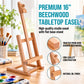 16" Mini Tabletop Wooden H-Frame Studio Easel (Pack of 12) - Artists Adjustable Beechwood Painting and Display Easel, Holds Up To 12" Canvas, Holder