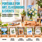 16" Mini Tabletop Wooden H-Frame Studio Easel (Pack of 12) - Artists Adjustable Beechwood Painting and Display Easel, Holds Up To 12" Canvas, Holder