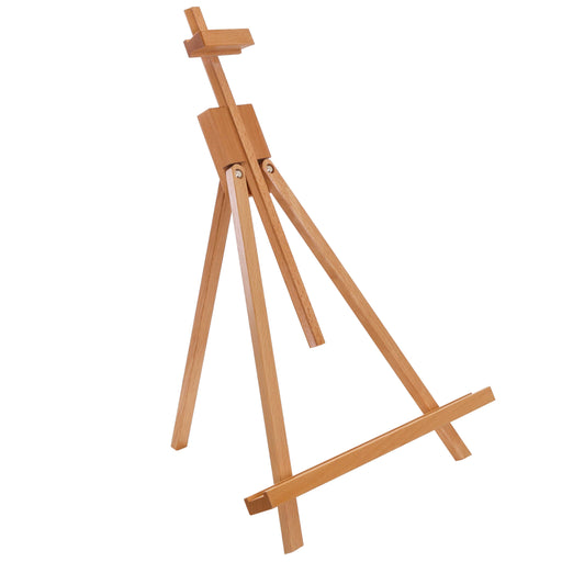 Topanga 31" High Tabletop Wood Folding A-Frame Artist Studio Easel - Adjustable Beechwood Tripod Display Stand, Hold Up To 27" Canvas - Portable Table