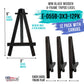 3" x 3" Stretched Canvas with 5" Mini Easel Kit (12 Pack) - Black Wooden A-Frame Tabletop Display Stand, Mini Easel Stand - Small Easels for Display, Small Canvases, Crafts, Photos