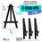 5" Mini Black Wood Display Easel (6 Pack), A-Frame Artist Painting Party Tripod Easel - Tabletop Holder Stand for Kids Crafts Small Canvases Cards