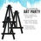 5" Mini Easel (6 Pack) - Black Wooden A-Frame Tabletop Display Stand, Mini Easel Stand - Small Easels for Display, Small Canvases, Crafts, Business Cards, Signs, Photos, Gifts