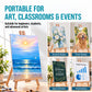 11" Small Tabletop Display Easel - Beechwood Artist A-Frame Display Stand, Wooden Easel for Painting, Canvas Stand, (Pack of 6) Classrooms Events Photo Picture Sign Holder