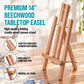 14" Medium Tabletop Display Easel - Beechwood Artist A-Frame Display Stand, Wooden Easel for Painting, Canvas Stand, (Pack of 6) Classrooms Events Photo Picture Sign Holder