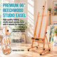 Medium Wooden Studio H Frame Easel with Storage Tray and Wheels - Adjustable to 96" High, Holds 48" Canvas - Beechwood Artist Easel for Painting, Art Display, Portraits