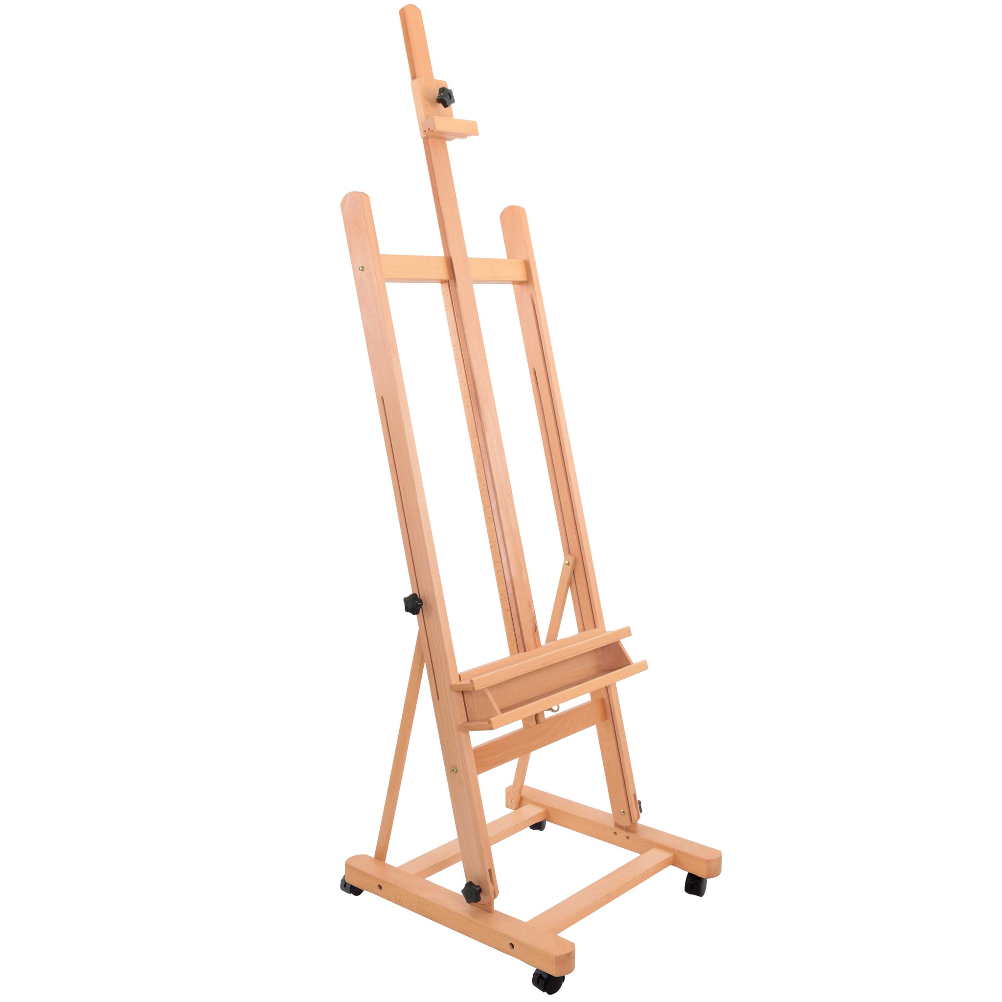 U.S. Art Supply 16 inch Mini Tabletop Wooden H-Frame Studio Easel - Artists Adjustable Beechwood Painting and Display Easel