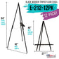 64" Black Wooden Easel Stand (12 Pack) - Adjustable A-Frame Tripod for Painting, Drawing & Signs - Lightweight Easels, Wood Easel Stand for Sign Wedding Display 40" Canvas Capacity