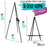 64" Black Wooden Easel Stand (12 Pack) - Adjustable A-Frame Tripod for Painting, Drawing & Signs - Lightweight Easels, Wood Easel Stand for Sign Wedding Display 40" Canvas Capacity