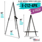 64" Black Wooden Easel Stand (4 Pack) - Adjustable A-Frame Tripod for Painting, Drawing & Signs - Lightweight Easels, Wood Easel Stand for Sign Wedding Display 40" Canvas Capacity