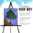 64" Black Wooden Easel Stand - Adjustable A-Frame Tripod for Painting, Drawing, Photos & Signs - Lightweight Easels, Wood Easel Stand for Sign Wedding Display 40" Canvas Capacity