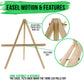 12" Natural Wood Tabletop Easel (4 Pack) - Adjustable A-Frame Canvas Stand for Painting Party & Signs - Table Top Easel for Painting, Canvas Holder, Crafts, Photos, Pictures