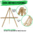 12" High Natural Wood Display Stand A-Frame Artist Easel, 4 Pack - Adjustable Wooden Tripod Tabletop Holder Stand for Canvas, Painting Party, Signs