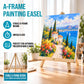 12" Natural Wood Tabletop Easel (4 Pack) - Adjustable A-Frame Canvas Stand for Painting Party & Signs - Table Top Easel for Painting, Canvas Holder, Crafts, Photos, Pictures