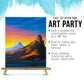 12" Natural Wood Tabletop Easel (4 Pack) - Adjustable A-Frame Canvas Stand for Painting Party & Signs - Table Top Easel for Painting, Canvas Holder, Crafts, Photos, Pictures