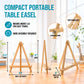 12" Natural Wood Tabletop Easel (4 Pack) - Adjustable A-Frame Canvas Stand for Painting Party & Signs - Table Top Easel for Painting, Canvas Holder, Crafts, Photos, Pictures