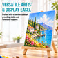 12" Natural Wood Tabletop Easel (4 Pack) - Adjustable A-Frame Canvas Stand for Painting Party & Signs - Table Top Easel for Painting, Canvas Holder, Crafts, Photos, Pictures