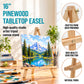 16" Natural Wood Tabletop Easel (4 Pack) - Adjustable A-Frame Canvas Stand for Painting Party & Signs - Table Top Easel for Painting, Canvas Holder, Crafts, Photos, Pictures