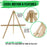 16" High Natural Wood Display Stand A-Frame Artist Easel, 4 Pack - Adjustable Wooden Tripod Tabletop Holder Stand for Canvas, Painting Party, Signs