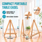 16" Natural Wood Tabletop Easel (4 Pack) - Adjustable A-Frame Canvas Stand for Painting Party & Signs - Table Top Easel for Painting, Canvas Holder, Crafts, Photos, Pictures