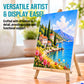 16" Natural Wood Tabletop Easel (4 Pack) - Adjustable A-Frame Canvas Stand for Painting Party & Signs - Table Top Easel for Painting, Canvas Holder, Crafts, Photos, Pictures
