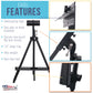 80" Aluminum Art Easel Stand Sign Display, Watercolor Field, Adjustable Height, Floor Tabletop Tripod, Canvas up to 63"H x 40"W, Portable Easel for Canvas & Painting, Storage Bag
