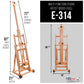Master Multi-Function Studio Artist Wooden Floor Easel - Large Heavy Duty Adjustable H-Frame, Tilts Flat, Mast Adjusts to 97" High - Beechwood Painting Canvas Holder Stand with Wheels