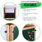 Three Sided Art Station, Wooden Activity Easel with Paper Roll & Shelf - Easel for Drawing, Magnetic Whiteboard, Chalkboard Artist Station & Plastic Paint Cups