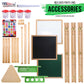 Three Sided Art Station, Wooden Activity Easel with Paper Roll & Shelf - Easel for Drawing, Magnetic Whiteboard, Chalkboard Artist Station & Plastic Paint Cups